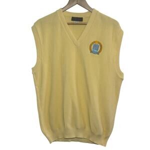 United States Naval War College Yellow Embroidered Andrew Rohan Sweater Vest